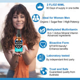 Multivitamínico metilado para hombres, mujeres y niños, complejo B...
