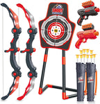 2 Bow y Arrow Sets con LED Light-up,2 Foam Dart Guns para Kids 5 6 7 8 9 10+ Years Old, Archery Set con Standing Target para Boys & Girl, Ideal Gift