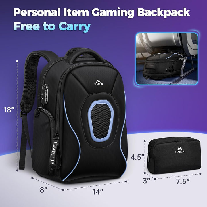 MATEIN Mochila para laptop de 17.3 pulgadas para hombres, mochila d...