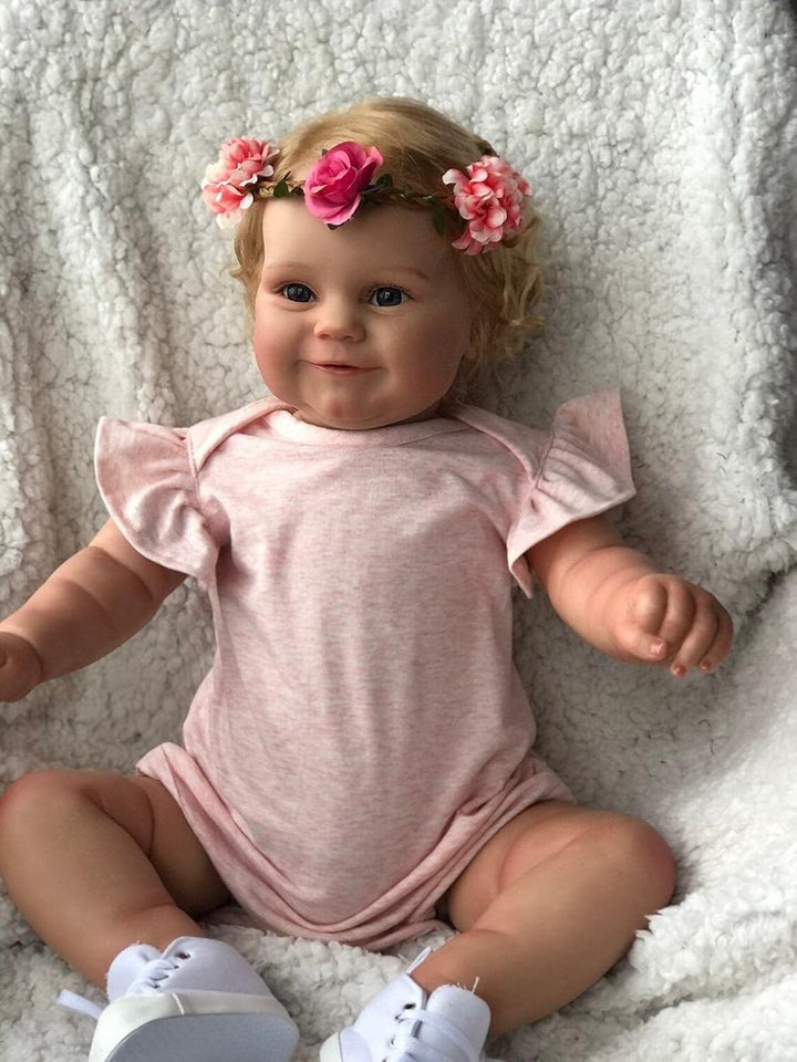 iCradle Lovely Real Look Reborn Baby Doll Girl - Muñeca de silicona...