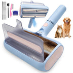 Rodillos para eliminar pelusas de mascotas extra pegajosos con spray de agua, herramienta de eliminación de pelo reutilizable 2 en 1 para muebles, sofá, alfombra, ropa de cama y ropa, incluye