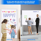 Maxtek Pizarra blanca de borrado en seco 72x48, pizarra blanca magnética