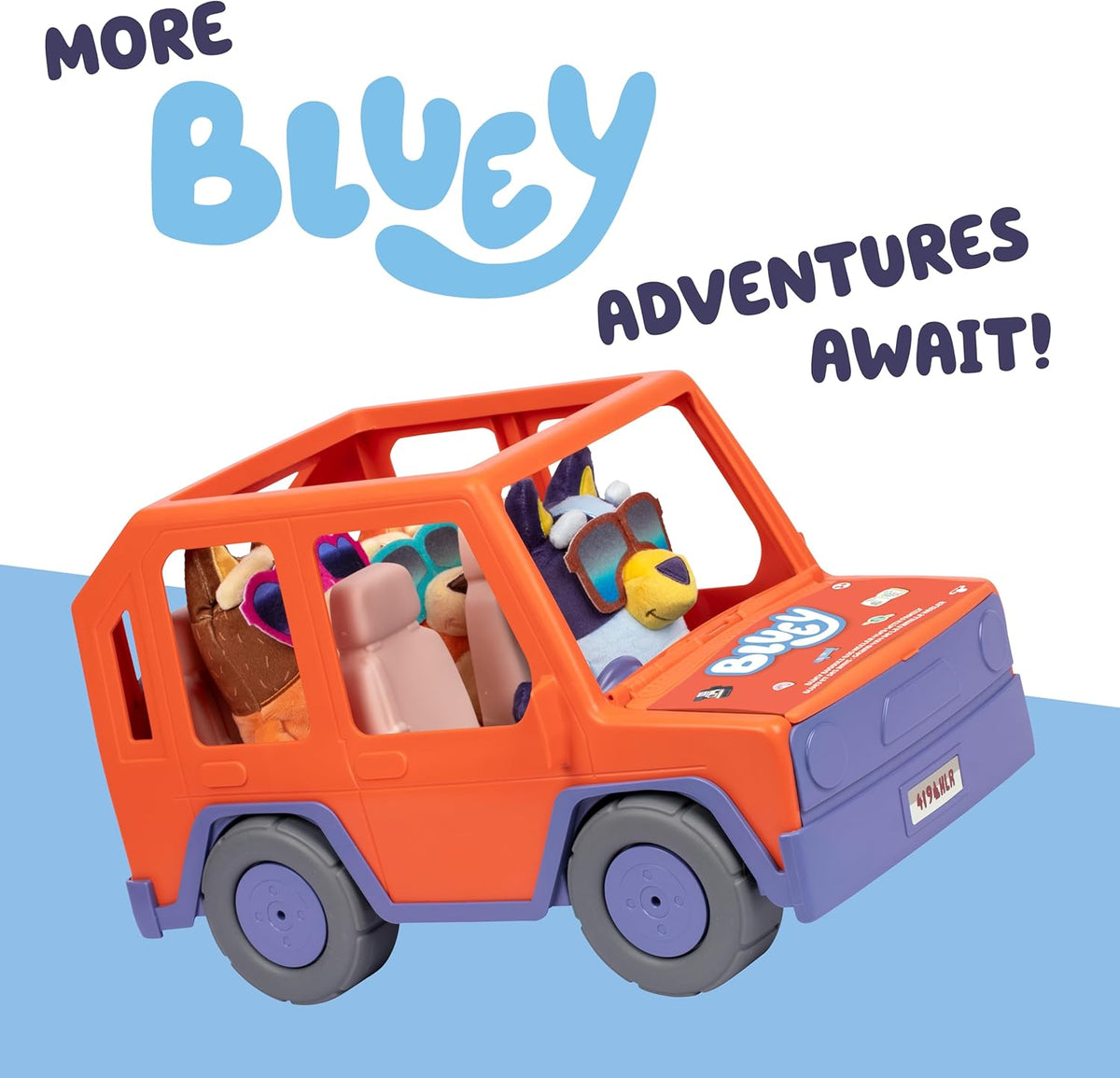 Bluey Big Heeler 4WD y juguete de coche para niños pequeños de la f...