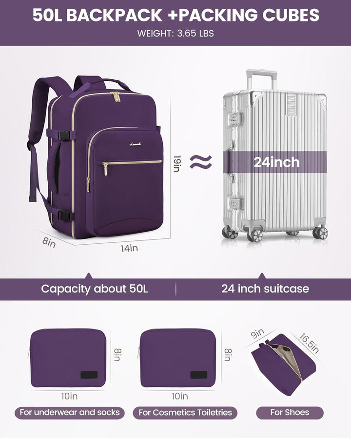 Mochila de viaje Lovevook, mochila de mano, mochila de viaje para a...