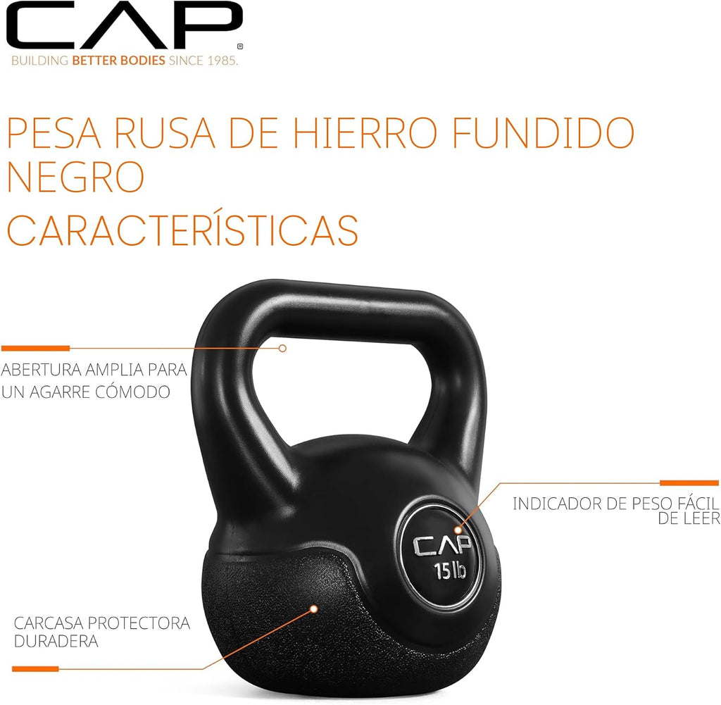 CAP Barbell Juego de pesas de cemento de 45 LB – Pesas de 10 lb, 15 lb y 20 lb recubiertas de vinilo para entrenamiento de fuerza, cardio, entrenamiento cruzado y entrenamientos en casa