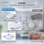 Lámpara VOLISUN 48 paquete de luces empotrables de 6 pulgadas, 5CCT, luz LED ultradelgada con caja de conexiones, 2700K-5000K seleccionable, luz de techo de 1080 lúmenes regulable sin lata, luz LED de techo