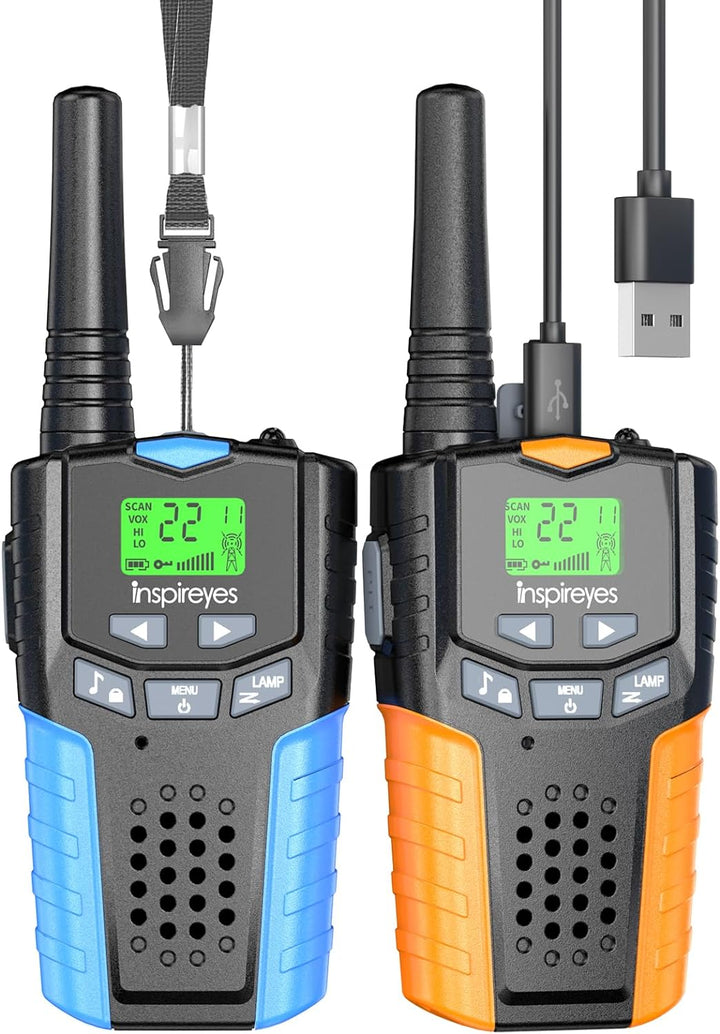Inspireyes Walkie Talkies para niños recargables, rellenos de cesta...