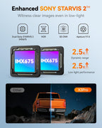 WOLFBOX X3 PRO Cámara de Salpicadero Delantera y Trasera, Dual STARVIS 2 IMX675, EIS