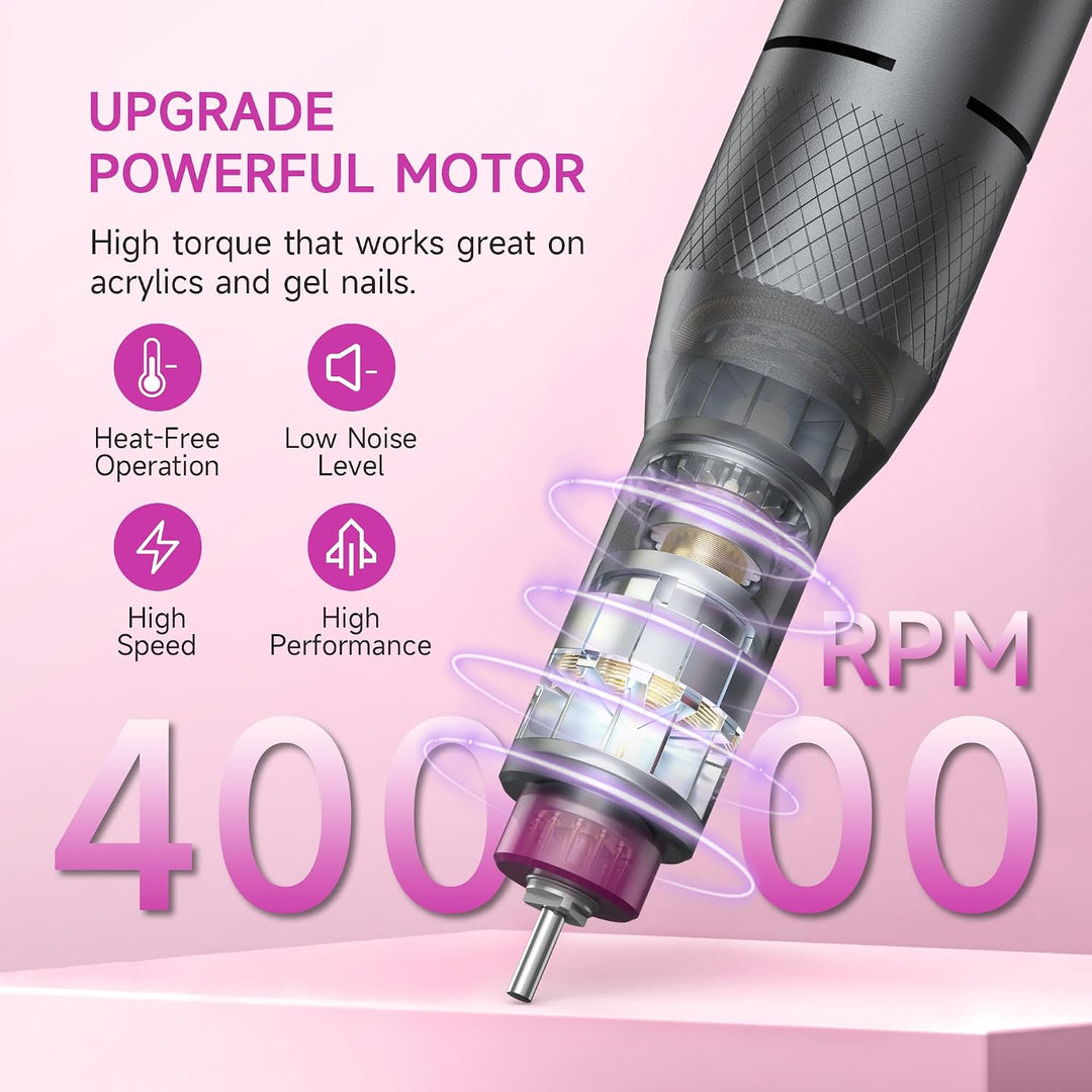Taladro de uñas eléctrico profesional, lima de uñas portátil para u...
