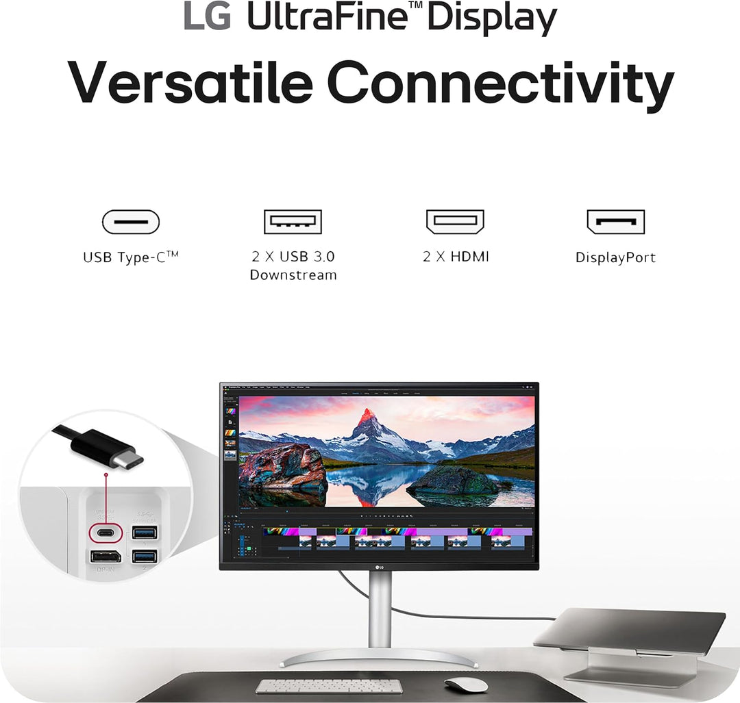 LG 32UP83AK-W Monitor de computadora IPS 4K UHD Ultrafine (3840 x 2...