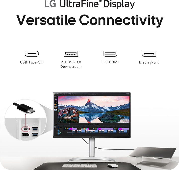 LG 32UP83AK-W Monitor de computadora IPS 4K UHD Ultrafine (3840 x 2...