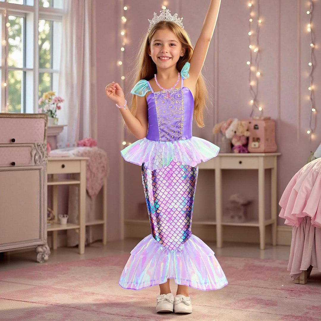 Meland Vestido de princesa - Ropa de vestir para niñas con juguetes...