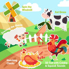 hahaland Libro ocupado para niños pequeños de 1 a 3 años - Montessori Toys, Granja