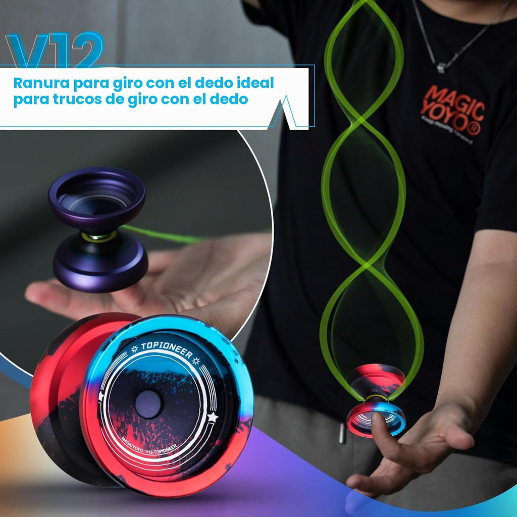 MAGICYOYO V12 Finger Spin Yoyo, Pro Responsive Yo-yo para Kids 8-12 o superior