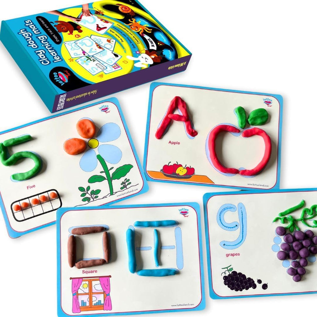 Fieltro de Alfabeto y Números para Trazado de Letras | 36 Tarjetas de Actividad para Arcilla, Plastilina, Marcador | Aprende ABC, Números y Formas | Tarjeta Educativa Montessori para Niños en