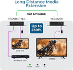 OREI Extensor HDMI sobre Cat5 165 pies - 4K @30Hz con IR, Loop Out, EDID