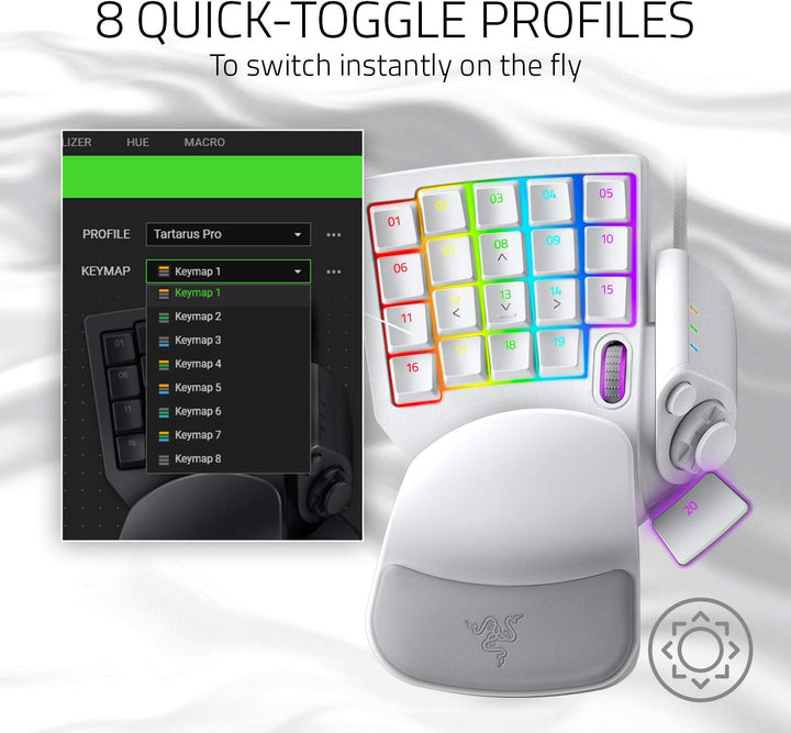 Teclado para juegos Razer Tartarus Pro: Interruptores de tecla anal...