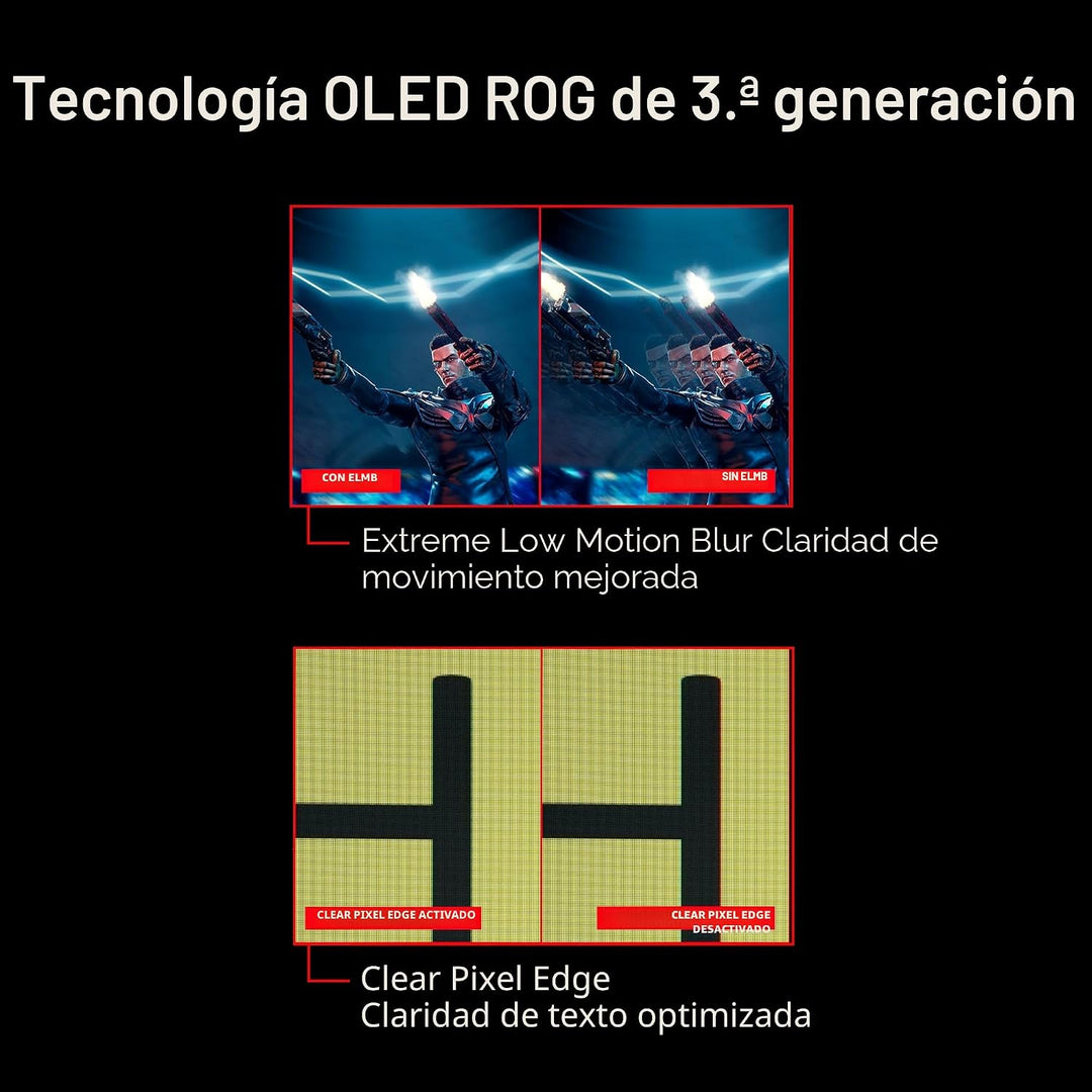 ASUS ROG XG27AQDMGR - Monitor para juegos OLED HDR brillante de 27...