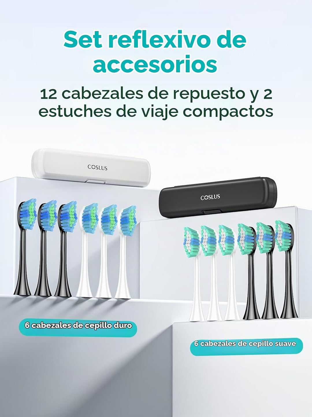 Cepillo de dientes eléctrico sónico COSLUS C40 para adultos, 47000V...