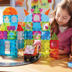 MAGNA-TILES City Center - Juego de construcción magnética de 110 piezas, la marca original de construcción magnética