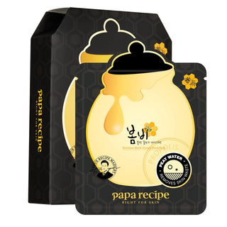Papa Recipe Bombee - Máscara de hoja de miel negra, 10 hojas, respe...