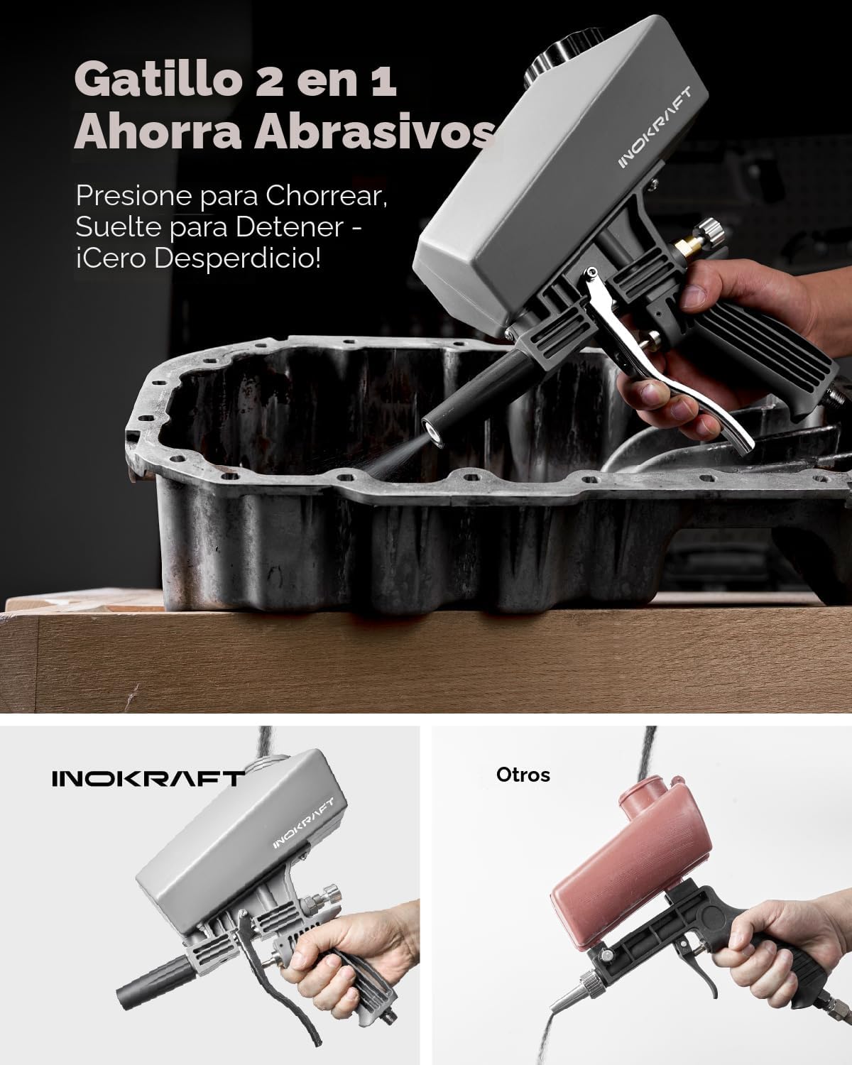 Pistola Abrasadora Portátil Inokraft a Prueba de Fugas - Kit Básico