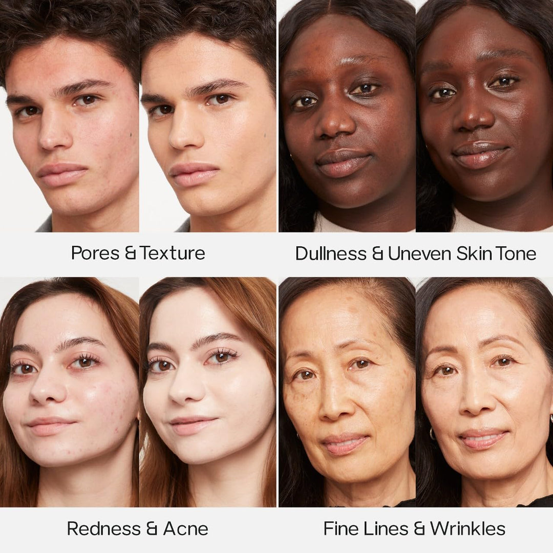 Saie Glowy Super Skin Tint - Base líquida sin peso y húmeda, con co...