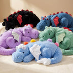 ARELUX - Peluche gigante de dragón alado con peso, animal de peluche suave de 35.4 pulgadas, 5 libras, para mayor comodidad, peluche de dinosaurio de pterosaurio con relleno con peso no extraíble