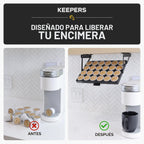 Coffee Keepers, titular para bajo mesada para organizar y conservar cápsulas (608938498274), Abajo, Negro, Paquete de 1