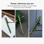 OLIGHT O'Pen 3 Pen Light, linterna EDC recargable USB-C, verde OD