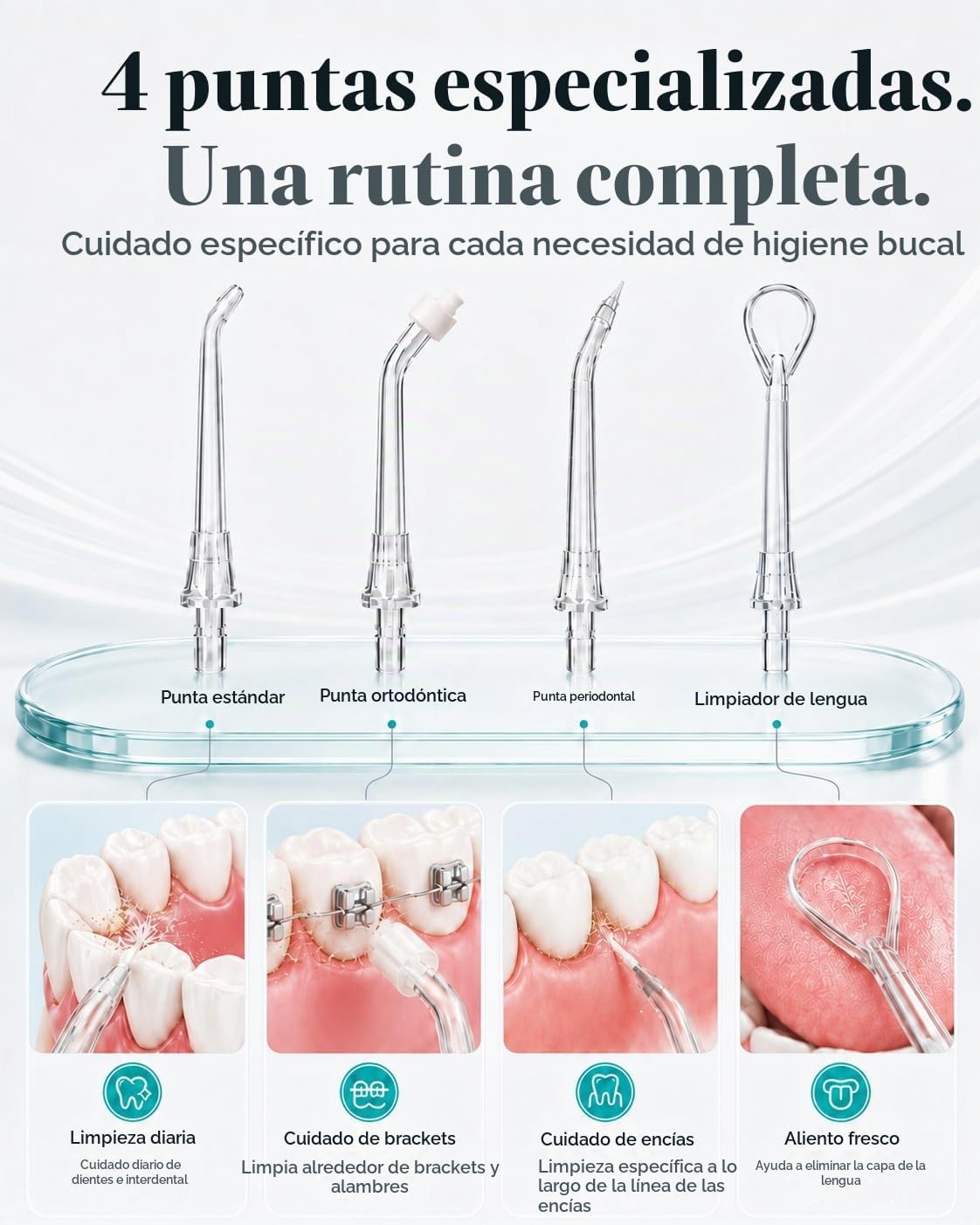 Irrigador dental inalámbrico para los dientes, irrigador oral desmontable