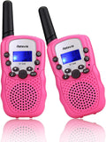 Walkie-talkie de Retevis RT-388 para niños 22 canales FRS/GMRS (1 par en rosa)