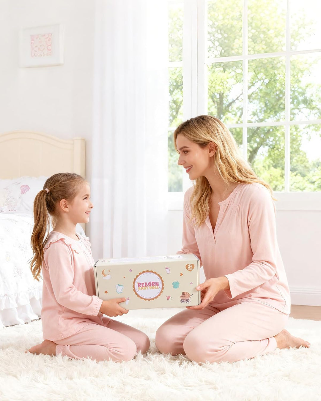 BABESIDE Juego de 8 piezas de ropa de muñeca Reborn con moisés para...