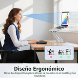 Urmust - Soporte de aluminio ligero para laptop y notebook de hasta...