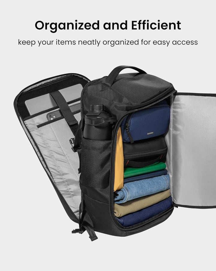 tomtoc Mochila de Viaje de 38L, Aprobada por TSA para Vuelos, Equip...