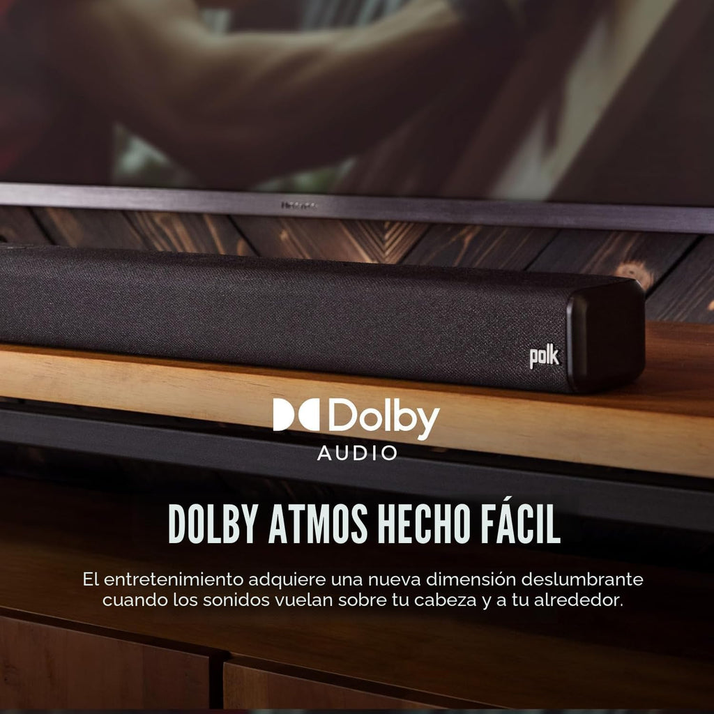 Sistema de barra de sonido Polk Audio Signa S4 Dolby Atmos 3D con subwoofer inalámbrico de 5.9"