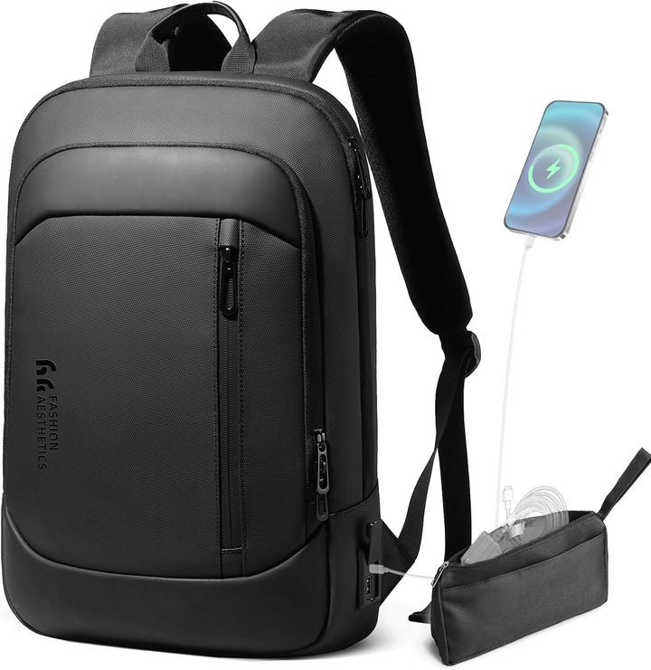 hk Mochila ultradelgada para laptop para hombre, mochila de negocio...