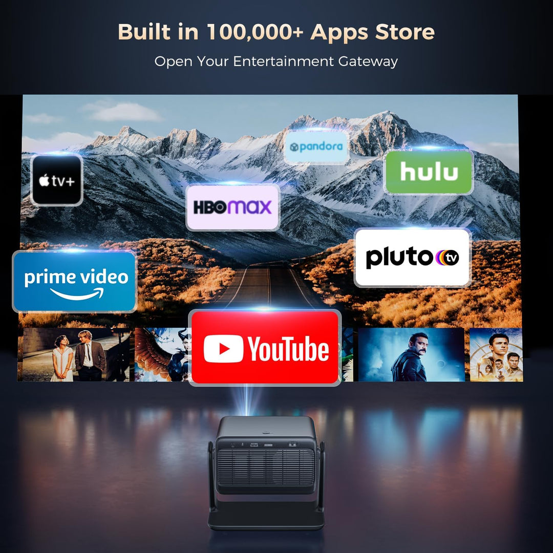 GooDee Proyector de video con WiFi y Bluetooth, proyector portátil...