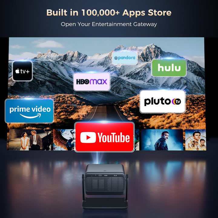 GooDee Proyector de video con WiFi y Bluetooth, proyector portátil...