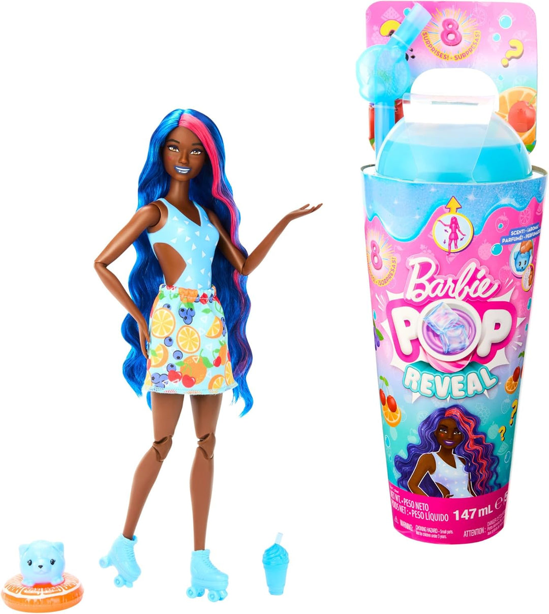 Barbie Muñeca Pop Reveal y accesorios, aroma a ponche de fruta con...