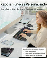 EWEADN Combo de teclado y mouse con cable con reposamuñecas desmont...