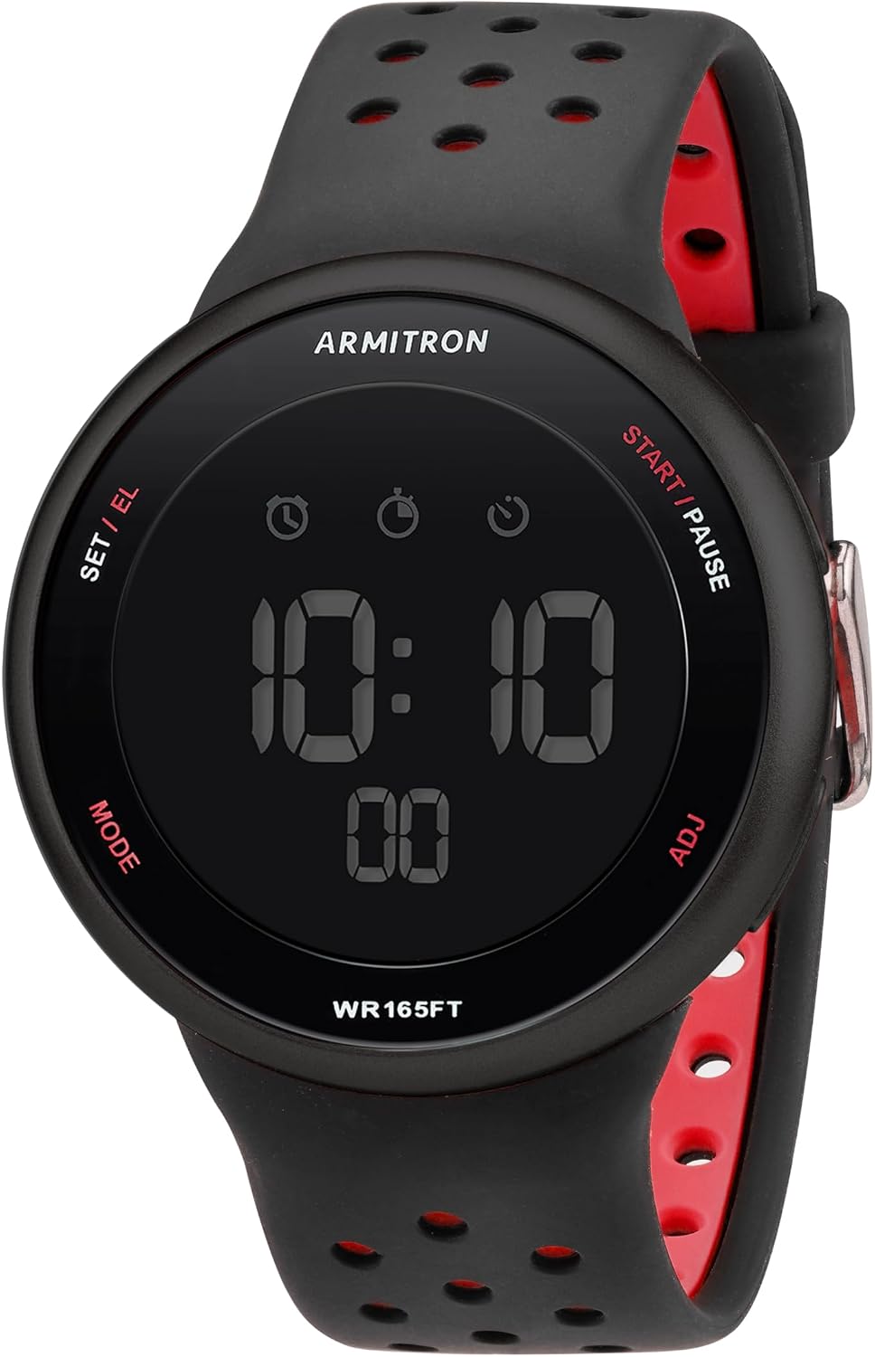 Armitron Reloj deportivo unisex con cronógrafo digital con correa de silicona, 40/8423