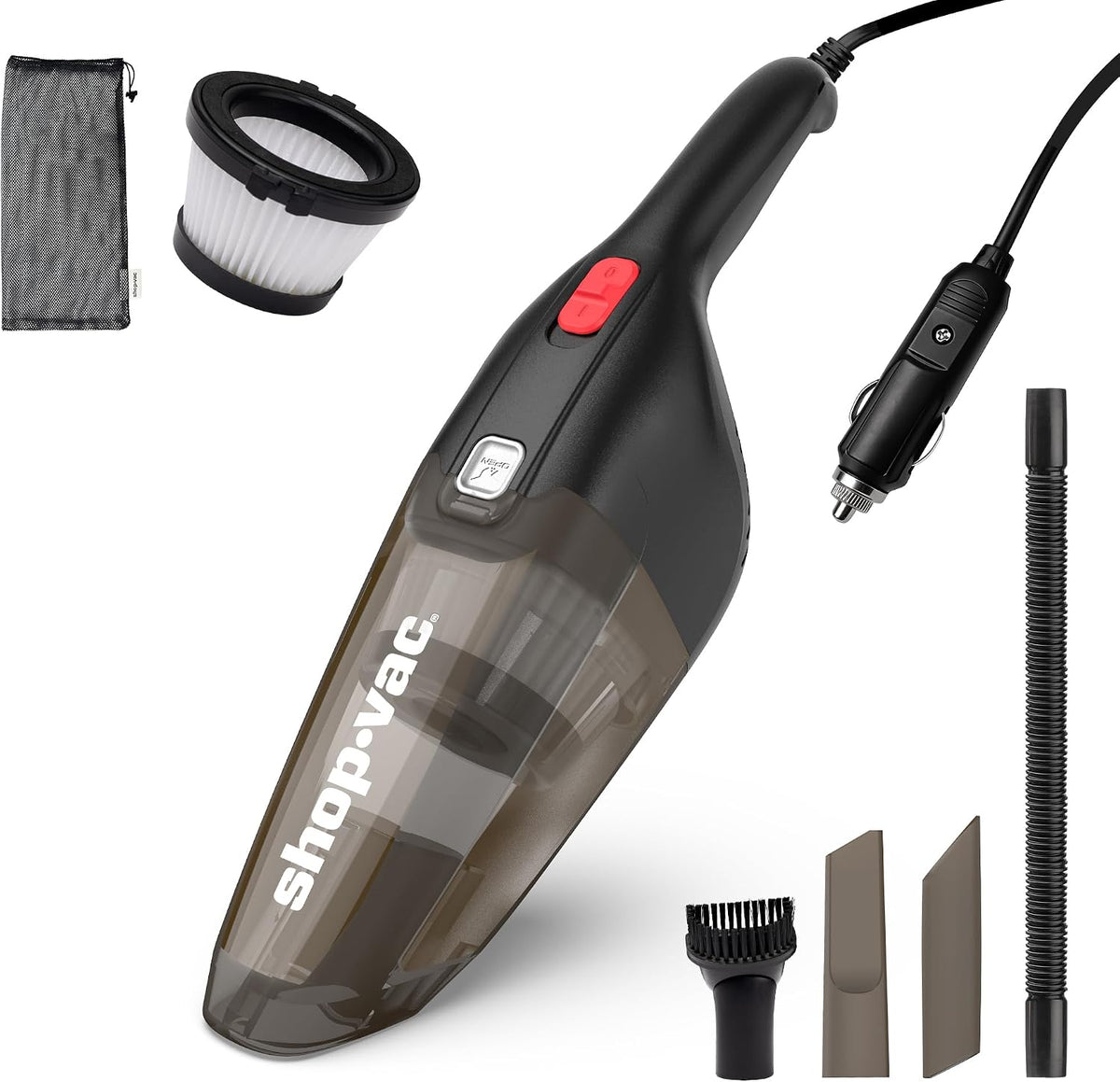Shop-Vac Aspiradora de coche de 12 V, aspiradora de mano de 7000 Pa, cable
