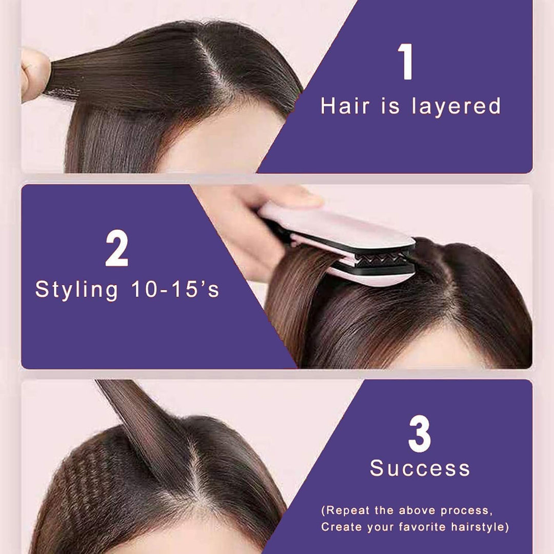 MBHAIR Plancha de cerámica para dar volumen al peinado esponjoso, p...