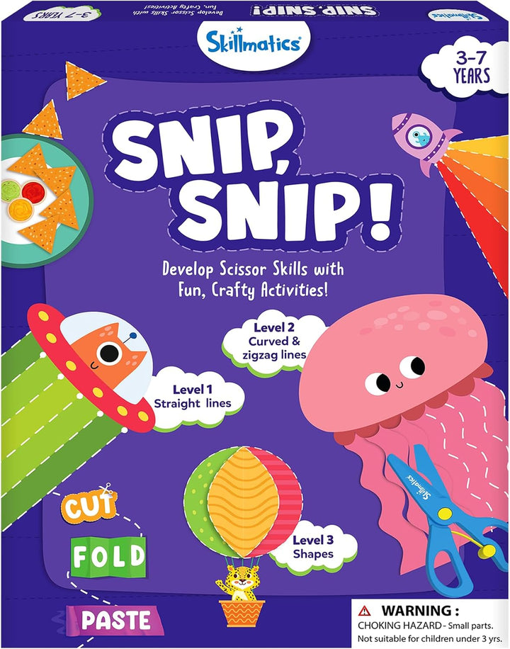 Skillmatics Snip Christmas - Regalo para niños, habilidades de tije...
