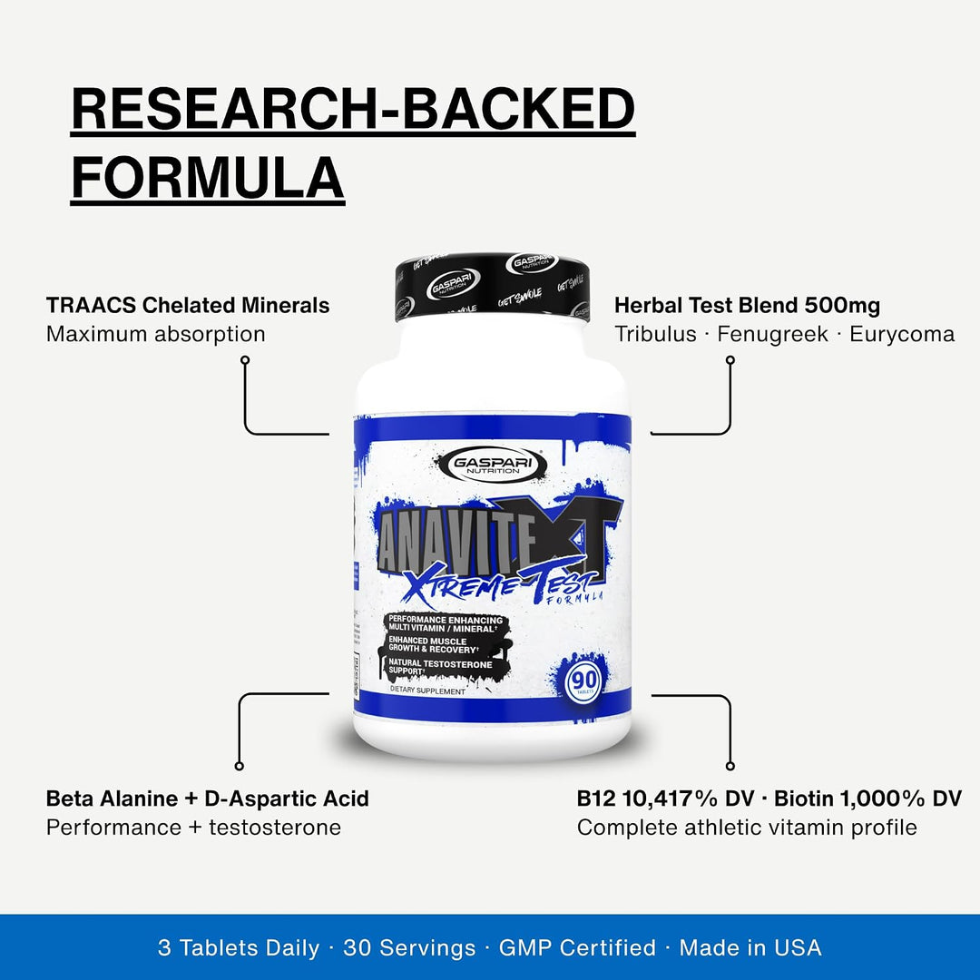 Gaspari Nutrition Anavite XT: Complejo multivitamínico y mineral pa...