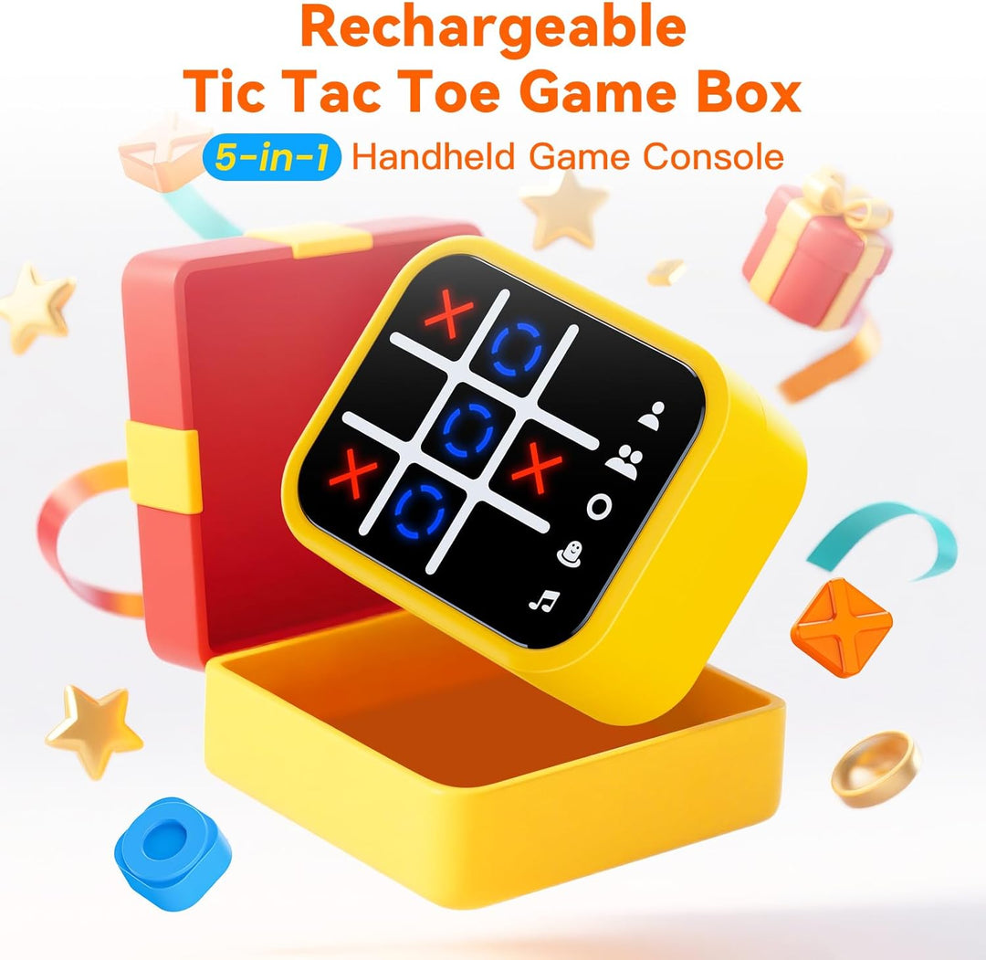 Niufuntek Caja de Juego Recargable de Tic Tac Toe con 5 Divertidos...