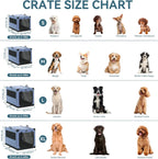 PETSFIT Jaula portátil suave de 36 pulgadas para perros – Marco resistente en espiral patentado, perrera plegable para perros medianos y grandes, 3 puertas de malla, cremalleras con cerradura