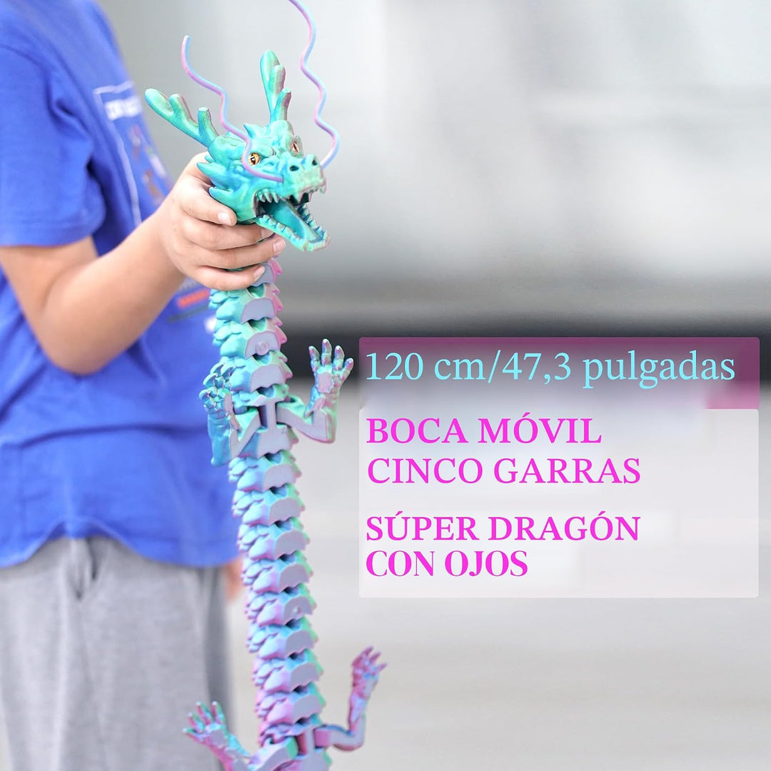 Modelos de dragón impresos en 3D súper grandes de 47.3 pulgadas, fi...