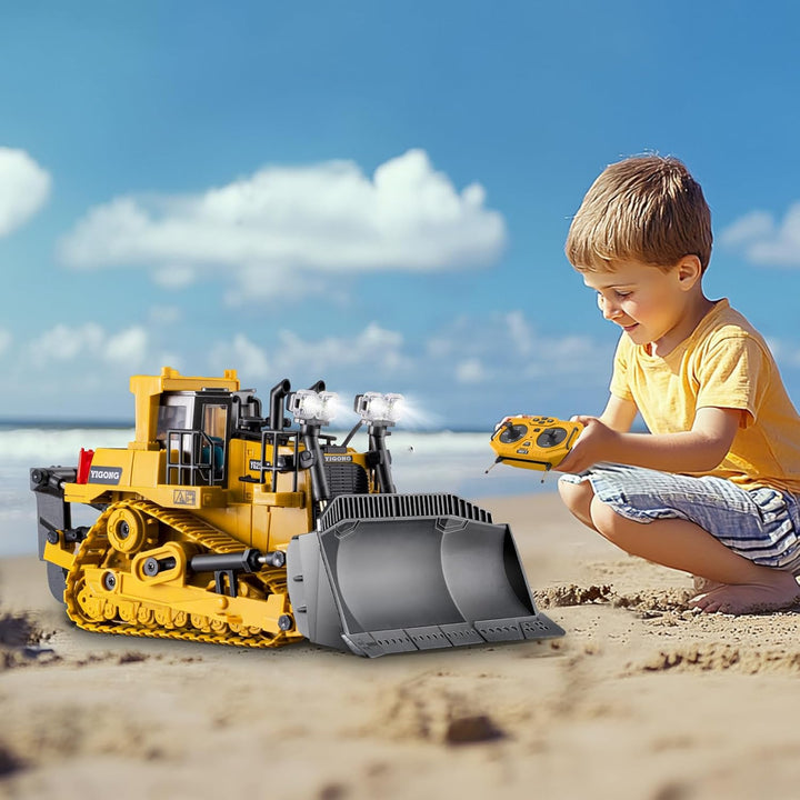 Samtop Juguetes Rc Bulldozer - Vehículos de construcción de control...